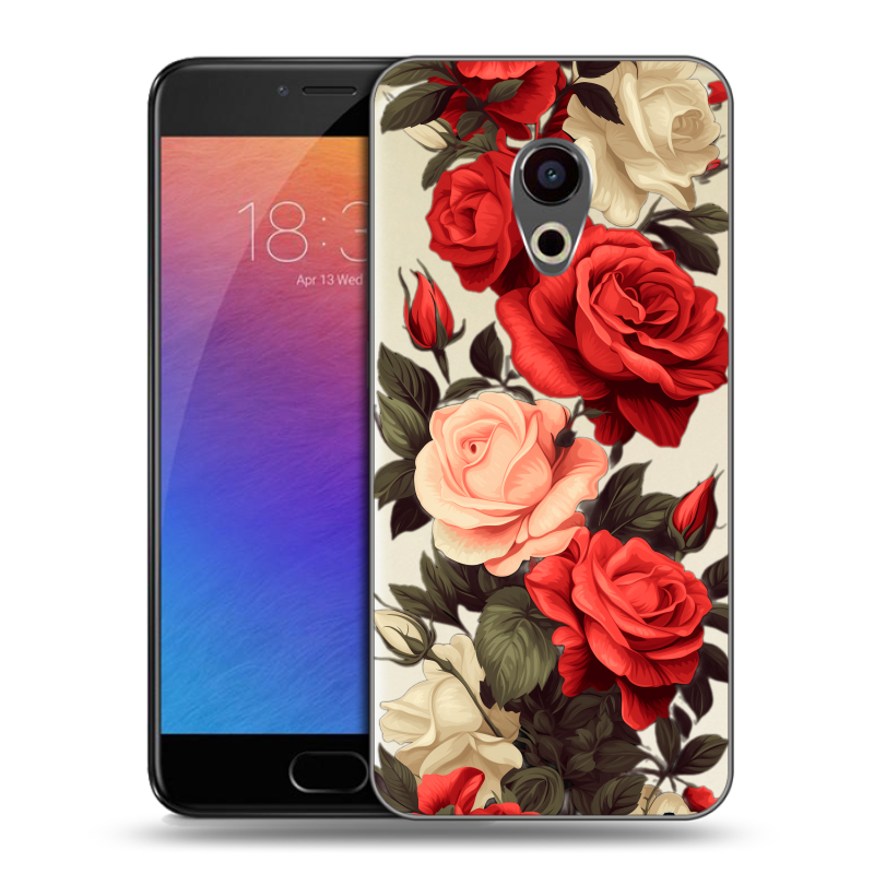 Пластиковый чехол на Meizu Pro 6 с принтом Розы Пластиковый чехол на Meizu Pro 6 с принтом Розы