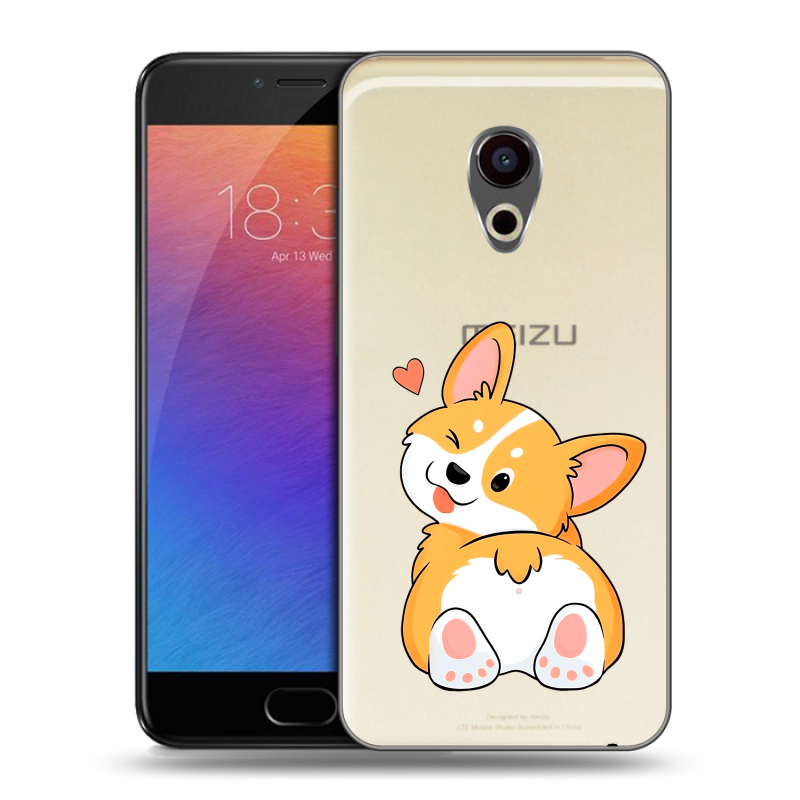 Пластиковый чехол на Meizu Pro 6 с принтом Корги Пластиковый чехол на Meizu Pro 6 с принтом Корги