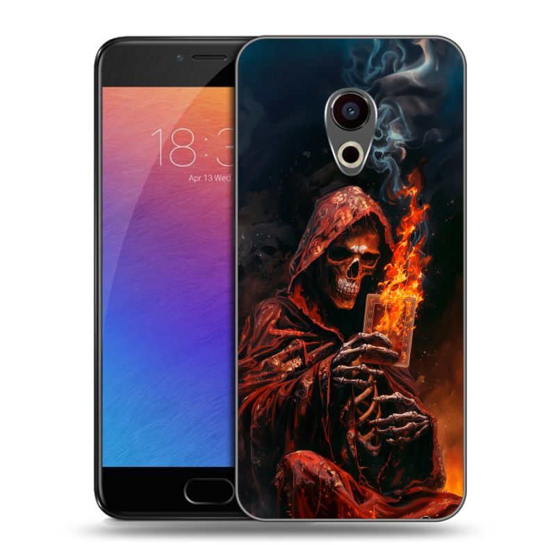 Пластиковый чехол на Meizu Pro 6 с принтом Скелет и карты Пластиковый чехол на Meizu Pro 6 с принтом Скелет и карты