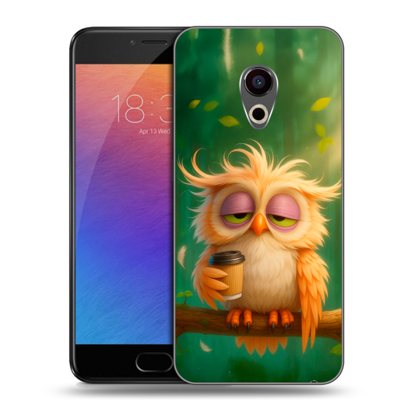 Пластиковый чехол на Meizu Pro 6 с принтом сова Пластиковый чехол на Meizu Pro 6 с принтом сова