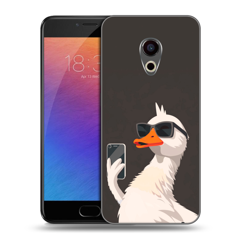 Пластиковый чехол на Meizu Pro 6 с принтом утка в очках Пластиковый чехол на Meizu Pro 6 с принтом утка в очках