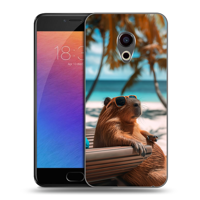 Пластиковый чехол на Meizu Pro 6 с принтом Капибара Пластиковый чехол на Meizu Pro 6 с принтом Капибара