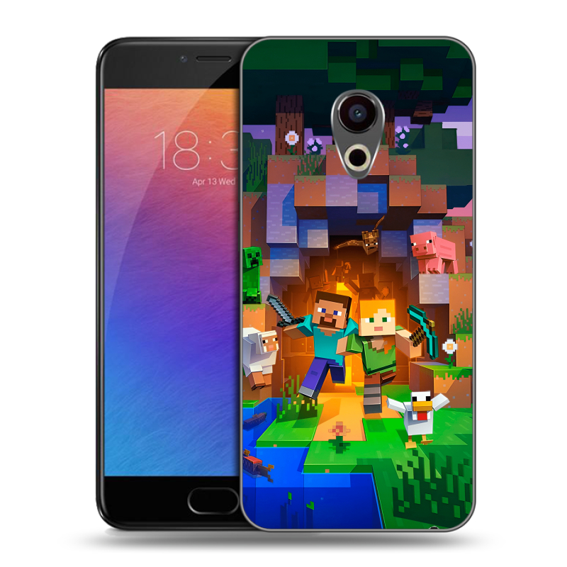 Пластиковый чехол на Meizu Pro 6 с принтом Майнкрафт Minecraft Пластиковый чехол на Meizu Pro 6 с принтом Майнкрафт Minecraft