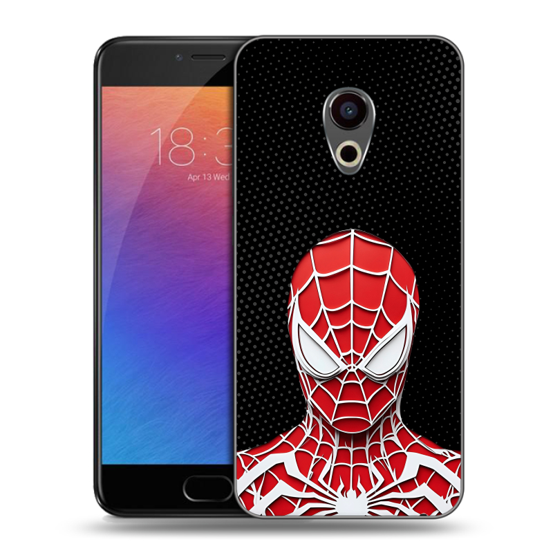 Пластиковый чехол на Meizu Pro 6 с принтом человек паук spiderman Пластиковый чехол на Meizu Pro 6 с принтом человек паук spiderman