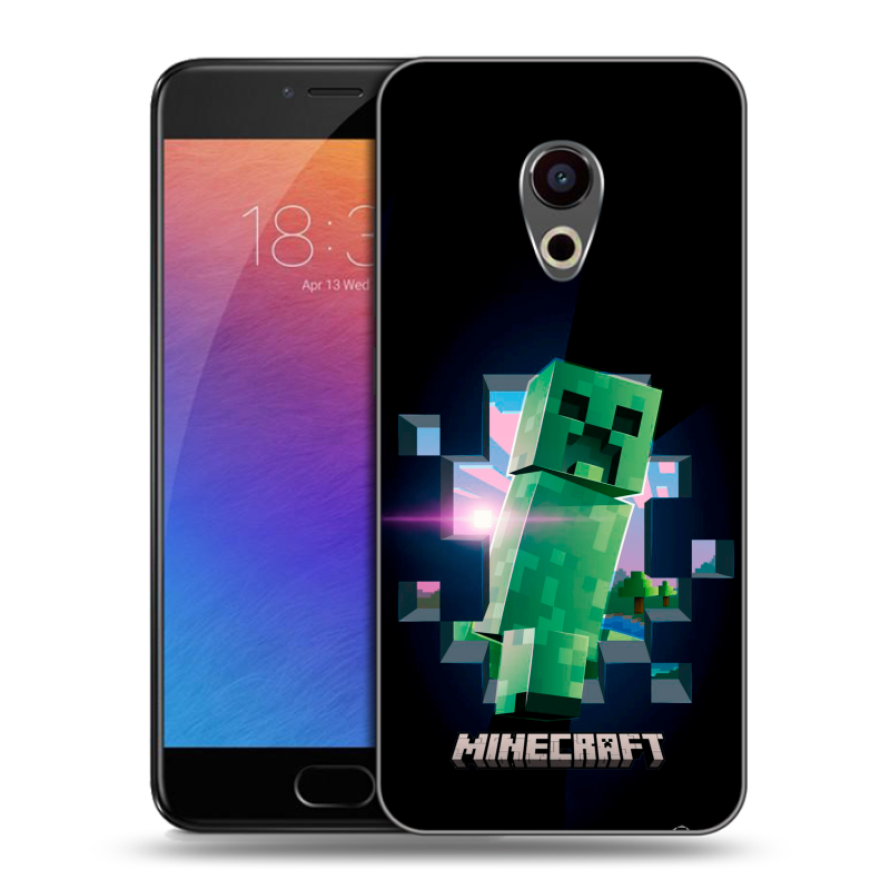 Пластиковый чехол на Meizu Pro 6 с принтом Майнкрафт Minecraft Пластиковый чехол на Meizu Pro 6 с принтом Майнкрафт Minecraft