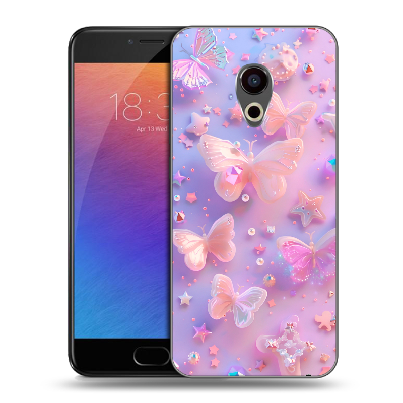 Пластиковый чехол на Meizu Pro 6 с принтом Бабочки Пластиковый чехол на Meizu Pro 6 с принтом Бабочки