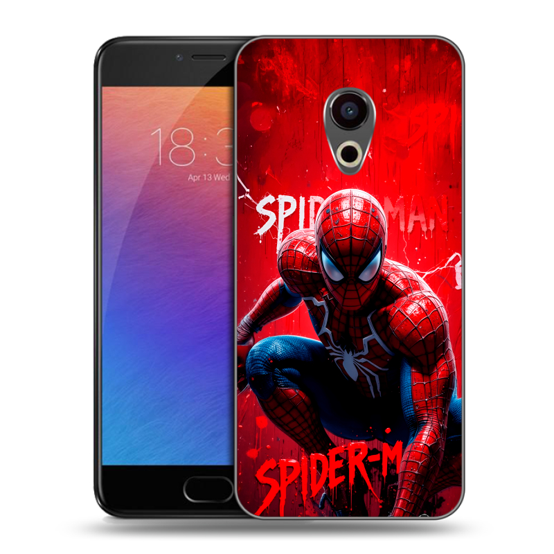 Пластиковый чехол на Meizu Pro 6 с принтом Spiderman Человек паук Пластиковый чехол на Meizu Pro 6 с принтом Spiderman Человек паук