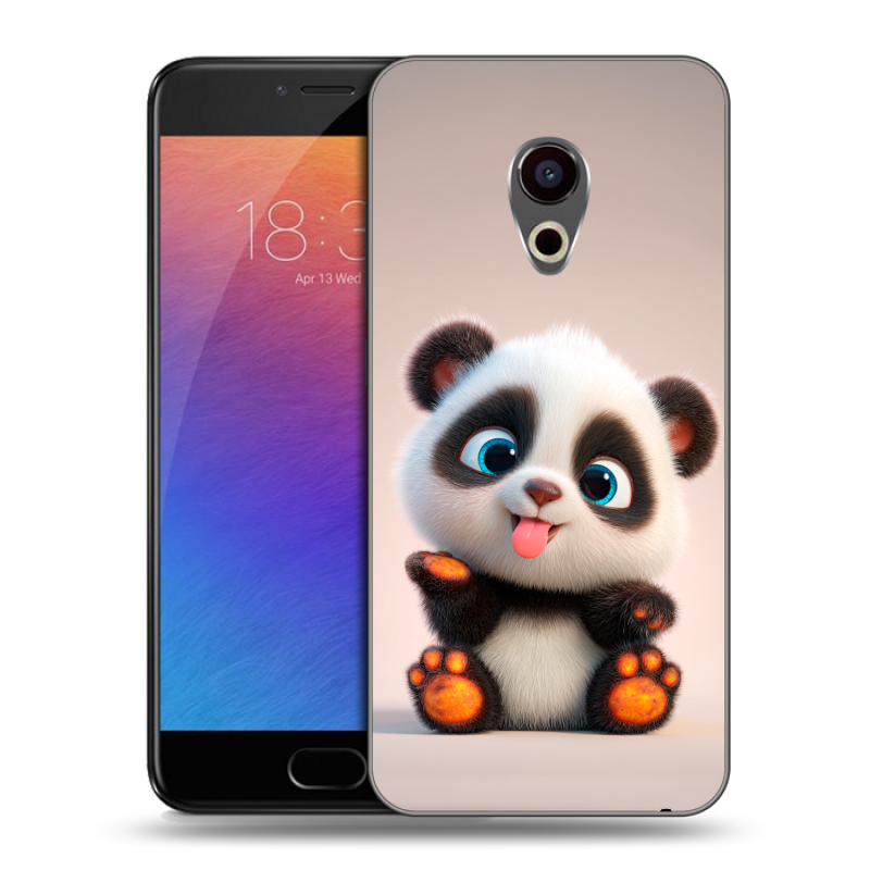 Пластиковый чехол на Meizu Pro 6 с принтом милая панда Пластиковый чехол на Meizu Pro 6 с принтом милая панда
