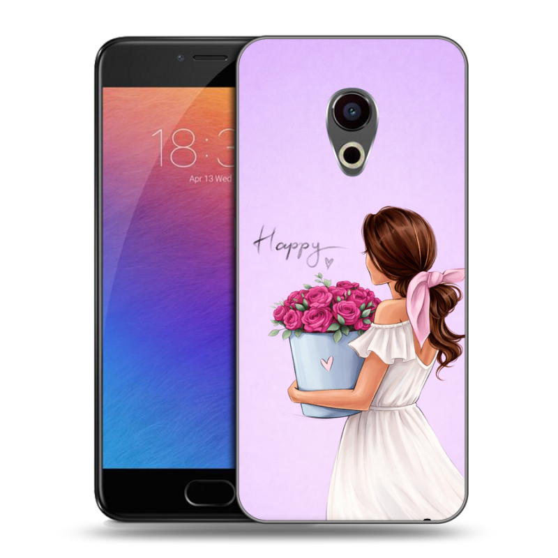 Пластиковый чехол на Meizu Pro 6 с принтом женский Пластиковый чехол на Meizu Pro 6 с принтом женский