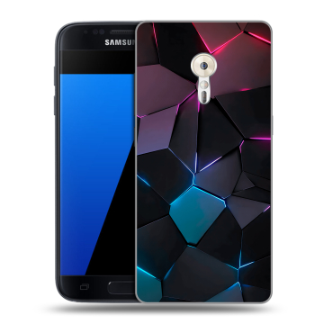 Силиконовый чехол на ZUK Z2 Pro с принтом Геометрия неона