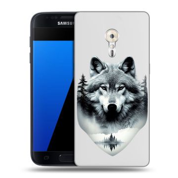 Силиконовый чехол на ZUK Z2 Pro с принтом Волк в лесу Силиконовый чехол на ZUK Z2 Pro с принтом Волк в лесу