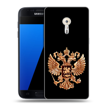 Силиконовый чехол на ZUK Z2 Pro с принтом Герб России золотой Силиконовый чехол на ZUK Z2 Pro с принтом Герб России золотой