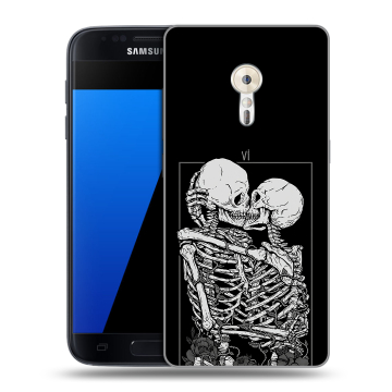 Силиконовый чехол на ZUK Z2 Pro с принтом Поцелуй скелетов Силиконовый чехол на ZUK Z2 Pro с принтом Поцелуй скелетов