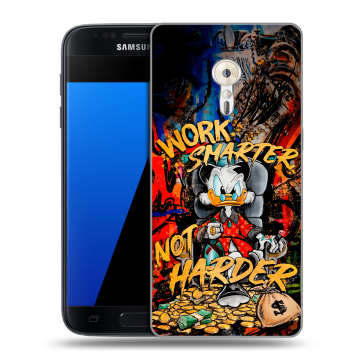 Силиконовый чехол на ZUK Z2 Pro с принтом Дональд Дак Деньги Силиконовый чехол на ZUK Z2 Pro с принтом Дональд Дак Деньги
