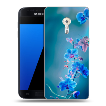 Силиконовый чехол на ZUK Z2 Pro с принтом Голубые цветы