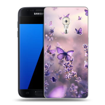 Силиконовый чехол на ZUK Z2 Pro с принтом бабочки и лаванда Силиконовый чехол на ZUK Z2 Pro с принтом бабочки и лаванда