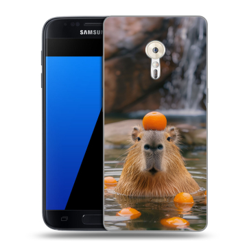 Силиконовый чехол на ZUK Z2 Pro с принтом Капибара с апельсином