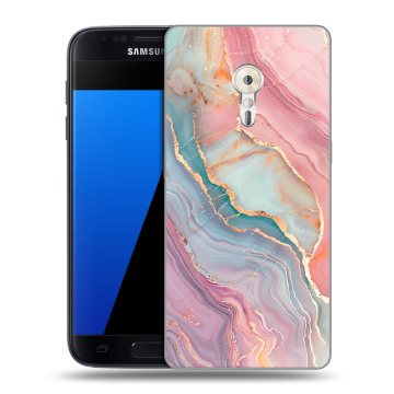 Силиконовый чехол на ZUK Z2 Pro с принтом розовый мрамор