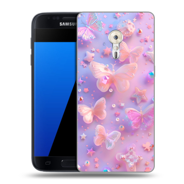 Силиконовый чехол на ZUK Z2 Pro с принтом Бабочки Силиконовый чехол на ZUK Z2 Pro с принтом Бабочки