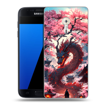 Силиконовый чехол на ZUK Z2 Pro с принтом Дракон Японский