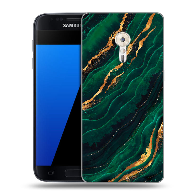 Силиконовый чехол на ZUK Z2 Pro с принтом Мрамор зеленое золото Силиконовый чехол на ZUK Z2 Pro с принтом Мрамор зеленое золото