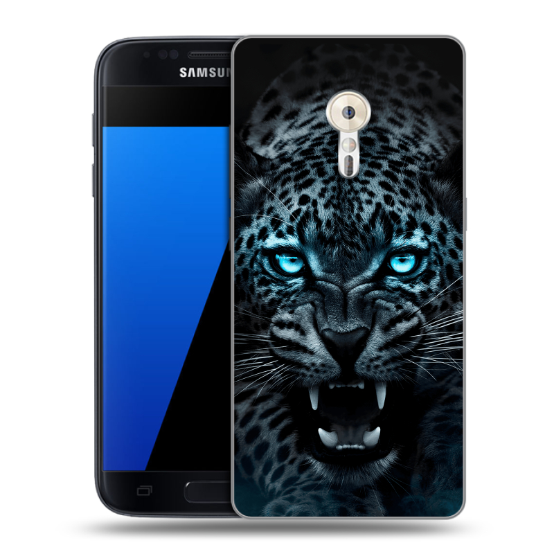 Силиконовый чехол на ZUK Z2 Pro с принтом Темный леопард Силиконовый чехол на ZUK Z2 Pro с принтом Темный леопард