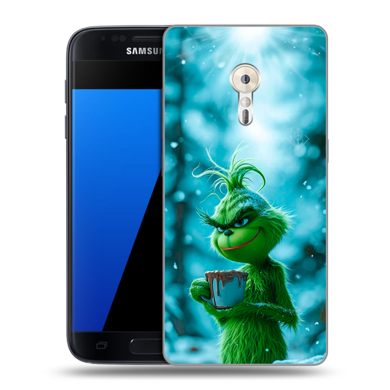 Силиконовый чехол на ZUK Z2 Pro с принтом Новый год гринч Силиконовый чехол на ZUK Z2 Pro с принтом Новый год гринч