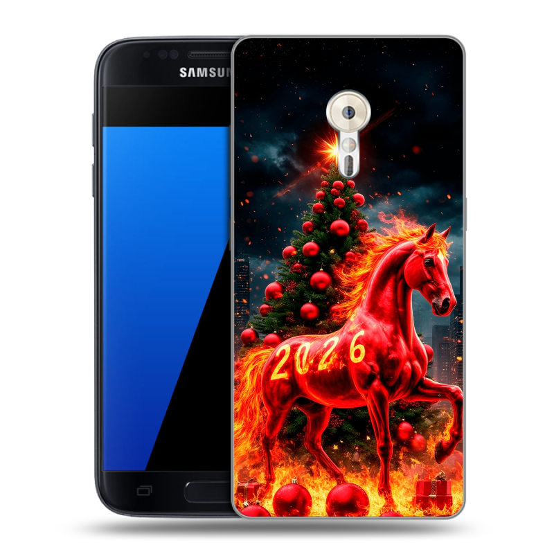 Силиконовый чехол на ZUK Z2 Pro с принтом Новый год Силиконовый чехол на ZUK Z2 Pro с принтом Новый год