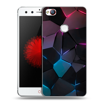 Силиконовый чехол на ZTE Nubia Z11 Mini с принтом Геометрия неона