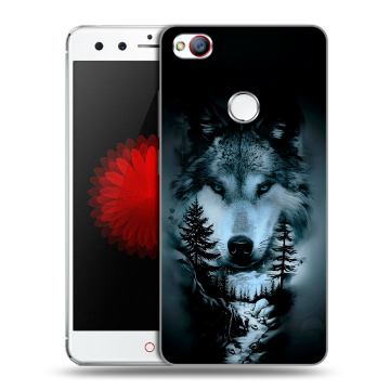 Силиконовый чехол на ZTE Nubia Z11 Mini с принтом Лесной волк