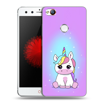 Силиконовый чехол на ZTE Nubia Z11 Mini с принтом Единорог