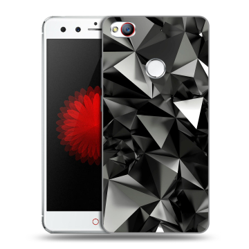 Силиконовый чехол на ZTE Nubia Z11 Mini с принтом Черные кристаллы