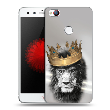 Силиконовый чехол на ZTE Nubia Z11 Mini с принтом Лев с короной