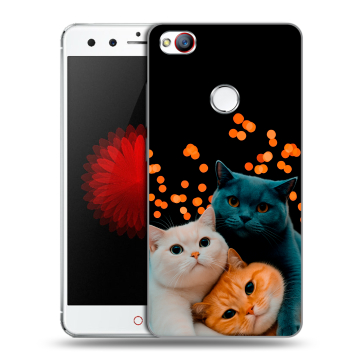 Силиконовый чехол на ZTE Nubia Z11 Mini с принтом Кошки