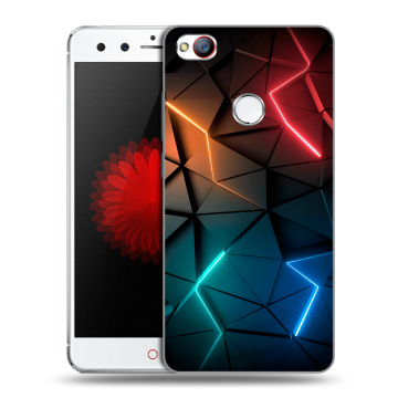 Силиконовый чехол на ZTE Nubia Z11 Mini с принтом Абстракция неон