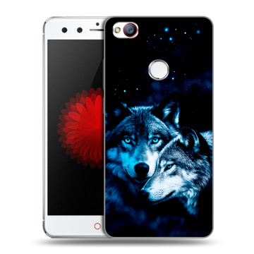 Силиконовый чехол на ZTE Nubia Z11 Mini с принтом Волки