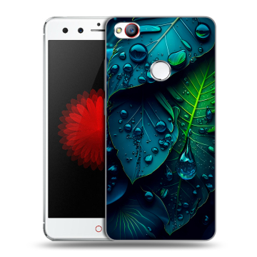 Силиконовый чехол на ZTE Nubia Z11 Mini с принтом Листья