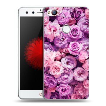Силиконовый чехол на ZTE Nubia Z11 Mini с принтом лавандовые розы
