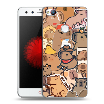 Силиконовый чехол на ZTE Nubia Z11 Mini с принтом капибара