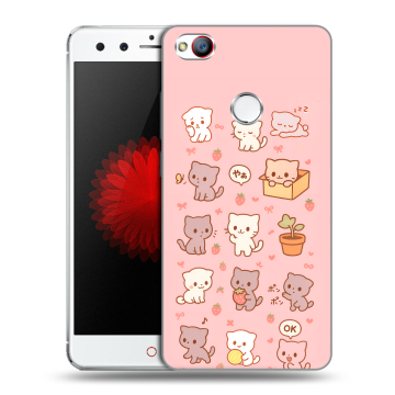 Силиконовый чехол на ZTE Nubia Z11 Mini с принтом Hello Kitty Хелоу Кити