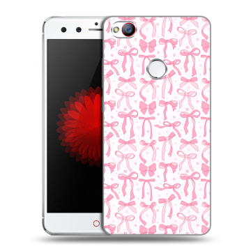 Силиконовый чехол на ZTE Nubia Z11 Mini с принтом Розовые бантики