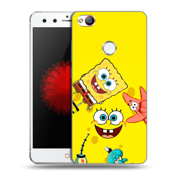 Силиконовый чехол на ZTE Nubia Z11 Mini с принтом Спанч боб Спанчбоб
