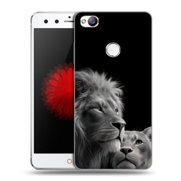 Силиконовый чехол на ZTE Nubia Z11 Mini с принтом Лев кошки