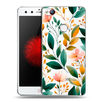 Силиконовый чехол на ZTE Nubia Z11 Mini с принтом Цветы паттерн