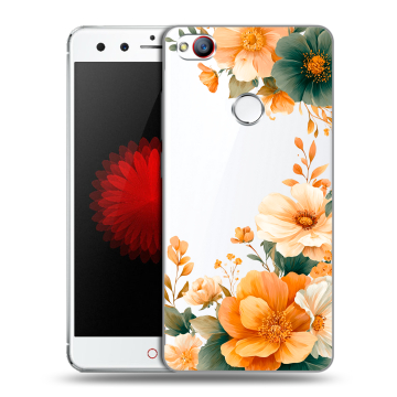 Силиконовый чехол на ZTE Nubia Z11 Mini с принтом Цветы принт