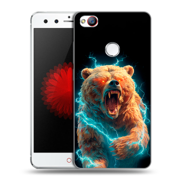 Силиконовый чехол на ZTE Nubia Z11 Mini с принтом Медведь