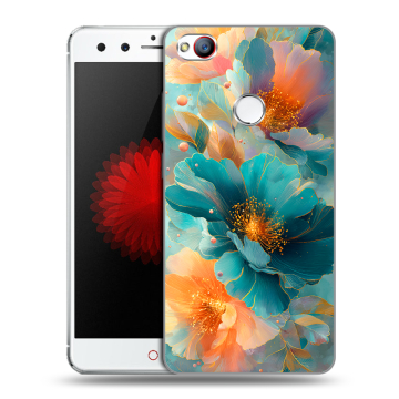 Силиконовый чехол на ZTE Nubia Z11 Mini с принтом Цветы