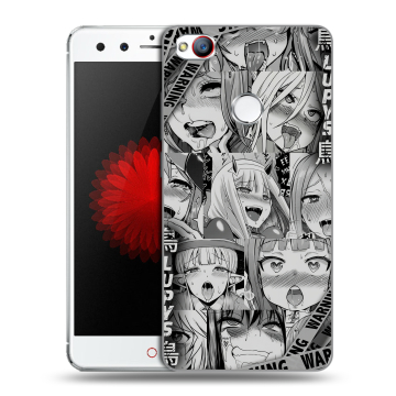 Силиконовый чехол на ZTE Nubia Z11 Mini с принтом Ahegao Ахегао Аниме