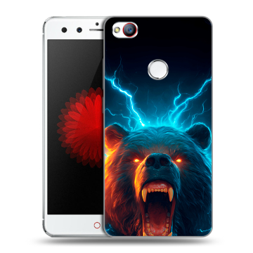 Силиконовый чехол на ZTE Nubia Z11 Mini с принтом Медведь
