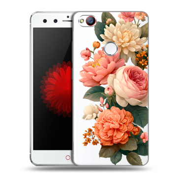 Силиконовый чехол на ZTE Nubia Z11 Mini с принтом цветы
